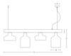 PENDANT LAMP 4XE27 WOOD-BLACK-BRONZE (22213 Zambelis) - Zambelis