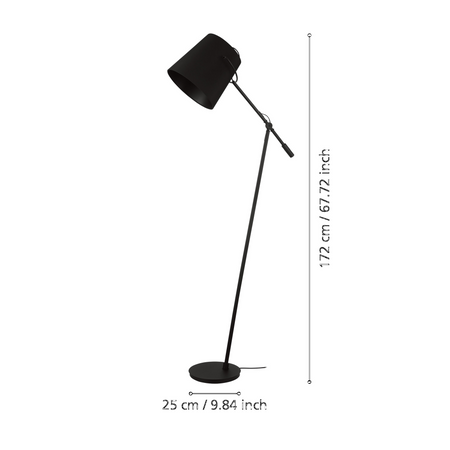 Lampa Podłogowa GRANADILLOS czarna (39867) - EGLO