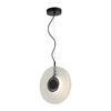 PENDANT LED LIGHT 8W 3000K METAL-GLASS, BLACK-CLEAR GLASS (23073 Zambelis) - Zambelis
