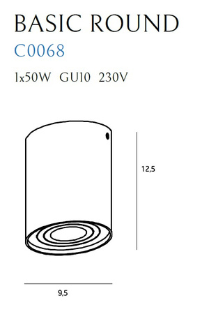 Lampa sufitowa BASIC ROUND (C0068) - Maxlight