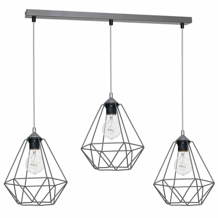 Lampa wisząca BASKET GRAY 3xE27 (MLP7217) - Milagro
