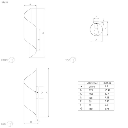Kinkiet JABALOYAS czarna (39654) - EGLO