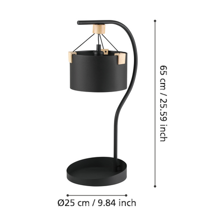 Lampa Stołowa POTOSI czarna (39946) - EGLO