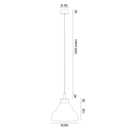 Pojedyncza lampa wisząca  VENTURA (8775) - Argon