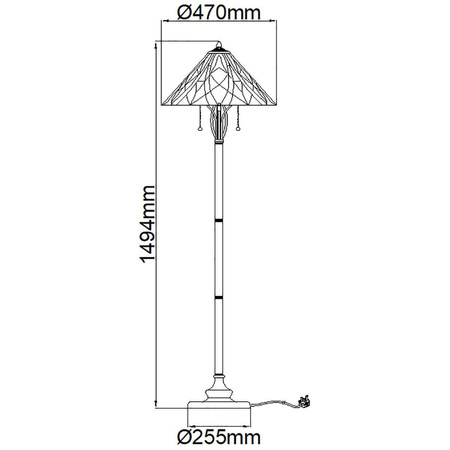 Lampa podłogowa Victory (QZ-VICTORY-FL) - Elstead Lighting