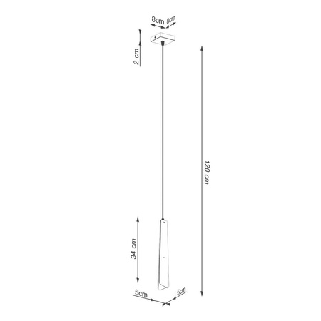 Pojedyncza lampa wisząca nad wyspę kuchenną PRYSM 1 biała (SL.1397) - Sollux Lighting
