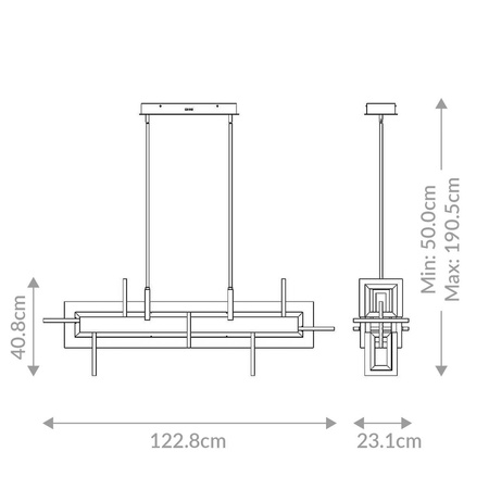 Średnia lampa wyspowa Inizio - Matowa czerń (QN-INIZIO-LP-M-BK) - Quintiesse