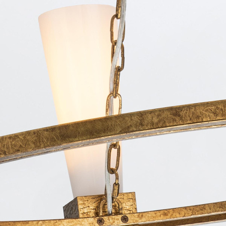 Żyrandol Kristy - 4 źródła światła - Przecierane złoto (KRISTY4-DG-OPAL) - Elstead Lighting