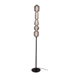 FLOOR LED LIGHT 17W 3000K METAL-GLASS, BLACK-SMOKED GREY (23064 Zambelis) - Zambelis