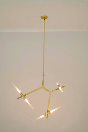 Lampa wisząca CANDELABR 6 złota (XCP8053-6.GOLD) - King Home