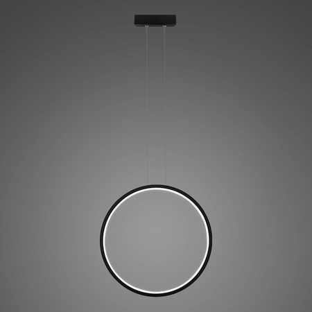 Lampa wisząca Ledowe Okręgi No.1 X 40cm 4k 22W czarny (LA073/X_40_in_4k_black_22W) - ALTAVOLA DESIGN