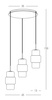 PENDANT LIGHT 3XE27 BLACK MATT CHROME CLASS (22141 Zambelis) - Zambelis