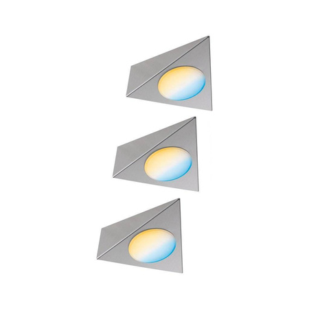 Clever Connect zestaw startowy Trigo 3x2W 24W DC 2700-6500K 12V Nikiel-Szczotkowany/Metal (PL99974) - PAULMANN