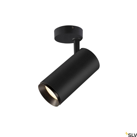 NUMINOS® SPOT DALI L, wewnętrzna oprawa sufitowa natynkowa LED, czarna/czarna 4000 K 36° (1004595) - SLV