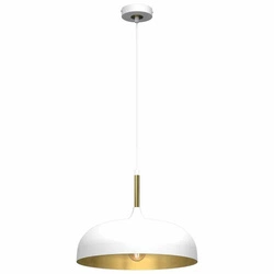 Lampa wisząca LINCOLN WHITE/GOLD 1xE27 35cm (MLP8031) - Milagro