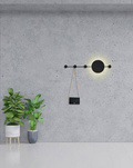 MOOSEE lampa ścienna SHADOW HANG z wieszakiem czarna (MSE010400210) - Moosee