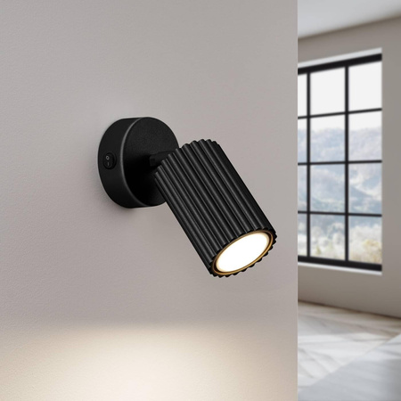 Kinkiet KARBON czarny z włącznikiem (SL.1579) - Sollux Lighting