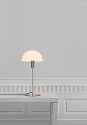 Lampa stołowa ze szklanym kloszem ELLEN Nordlux E14 40W Metal Stal szczotkowana