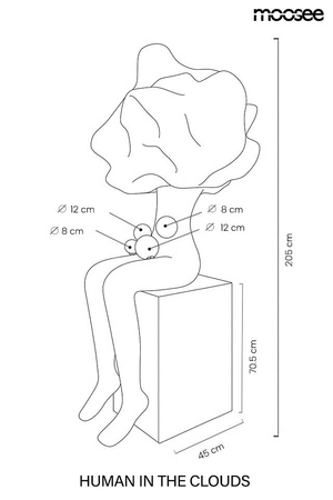 MOOSEE lampa podłogowa HUMAN IN THE       CLOUDS czarna (MSE1501100616) - Moosee