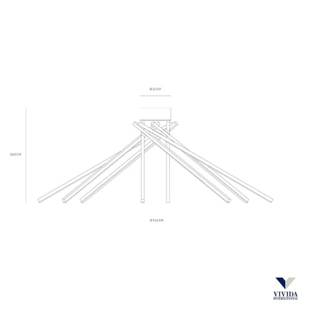 Lampa sufitowa SHANG Ø 91 cm (0026.21) - Vivida