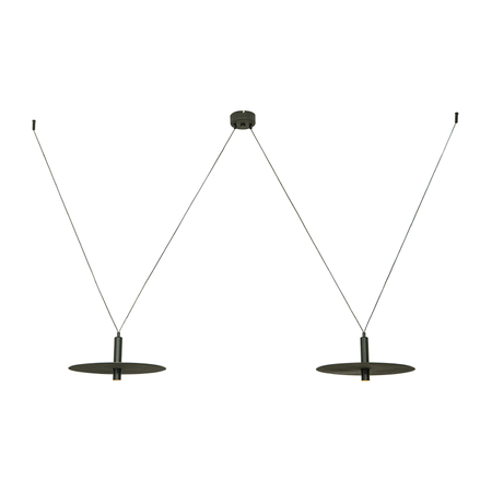 PENDANT LED LIGHT 2X7W 3000K METAL BLACK (23227 Zambelis) - Zambelis