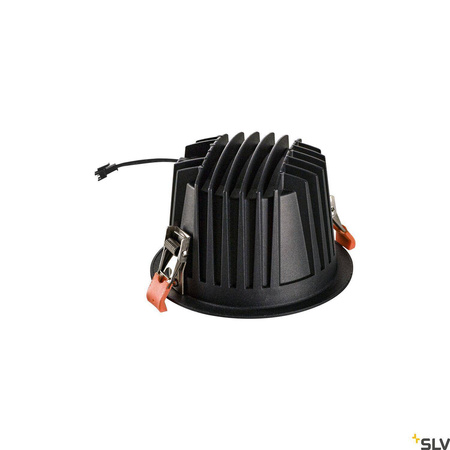 NUMINOS® DL XL, wewnętrzna oprawa sufitowa wpuszczana LED, czarna/chrom, 4000 K 55° (1004041) - SLV