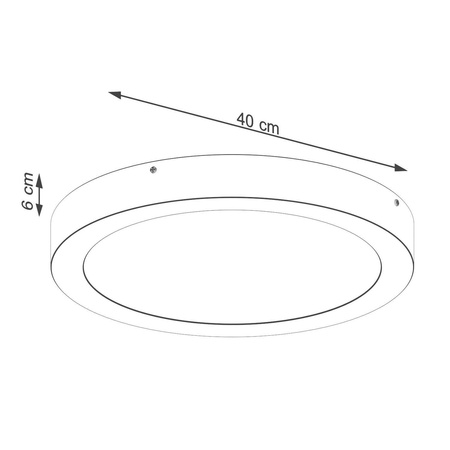 Plafon ONYX 40 biały LED 3000K (SL.1245) - Sollux Lighting