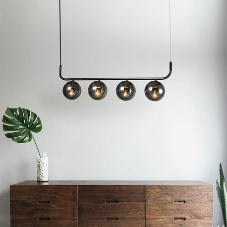 Lampa wisząca Alisa 4 smoked (LP-005/4L BK) - Light Prestige