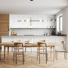 LED PENDANT LIGHT 18W 3000K GLASS & METAL WHITE-BLACK (20131 Zambelis) - Zambelis