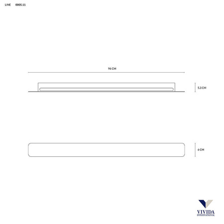 Kinkiet LINE Kol. Beżowy 96 cm (0005.11.SA) - Vivida