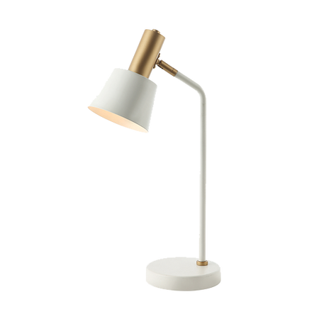 TABLE LAMP E14 MAX 25W IRON  WHITE -GOLD  ON OFF SWITCH (20221 Zambelis) - Zambelis