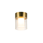 CEILING LIGHT 9W 3000K METAL-GLASS GOLD (23017 Zambelis) - Zambelis