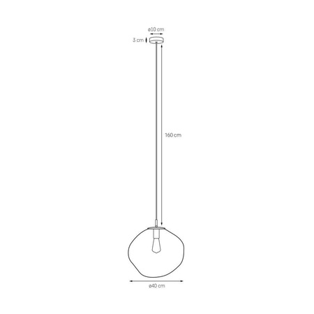 Lampa wisząca AVIA BLACK L kolor Czarny (11156108) - KASPA