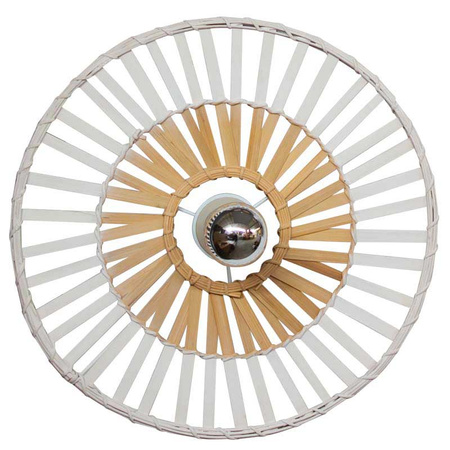 CEILING LIGHT WHITE BAMBOO 1XE7 MAX 40W (19251 Zambelis) - Zambelis