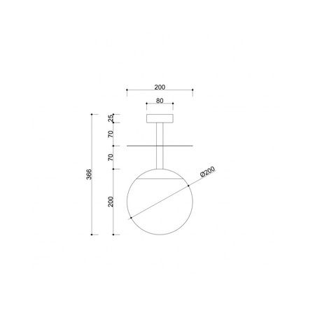 PLAAT B czarna lampa przysufitowa / plafon z mosiądzem z podwyższoną szczelnością IP44 (PLB123S3) - Ummo