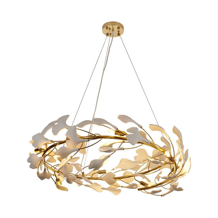 Lampa wisząca BOTANIKA złoto biała 80 cm (XY080P-80) - Step into Design