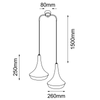 Lampa wisząca Mahaka 2 - Czarna (500 mm)   (5173) - Shilo