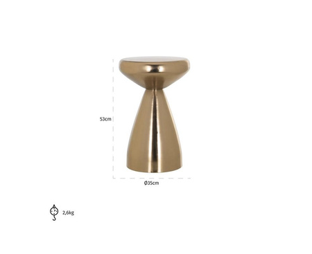 RICHMOND stolik ARLO 35 cm złoty (825166) - Richmond Interiors
