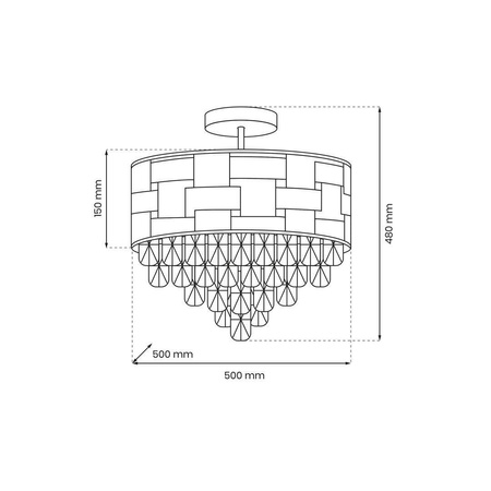 Lampa sufitowa LUXURIA 9 x E14 (ML8894) - Milagro