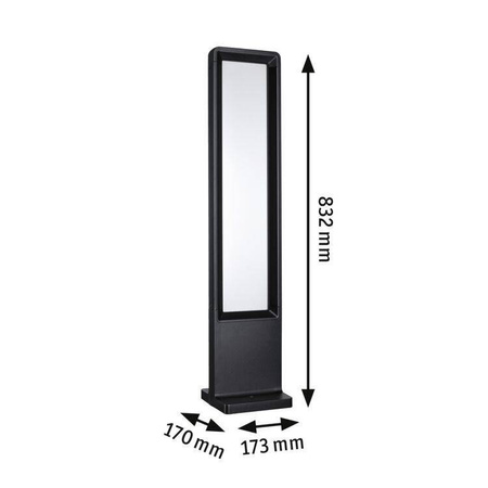 Oprawa ogrodowa REANA LED 8W IHF 3000K 480lm  832mm IP44 230V antracyt / metal (PL93110) - PAULMANN