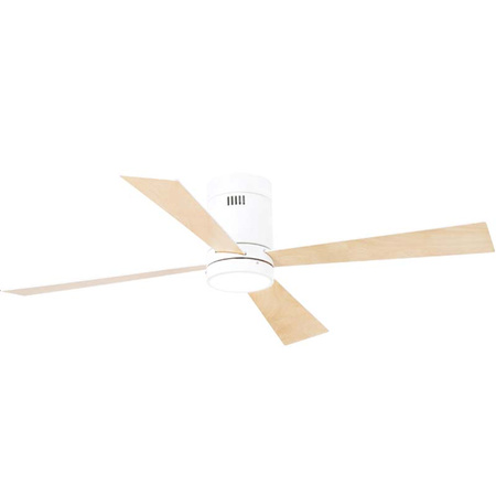 Wentylator sufitowy biała mapka drewno-biały 15W LED (19137) - Zambelis