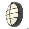 BULAN GRID, lampa ścienna i sufitowa outdoor, A60, IP55, okrągła, antracytowa, maks. 50W, PC Cover (229085) - SLV