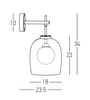 WALL LAMP G9 SMOKE-OPAL GLASS (22052 Zambelis) - Zambelis