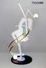 Designerska lampa podłogowa z pilotem zmiany barwy DANCING QUEEN (MSE1501100428) - Moosee