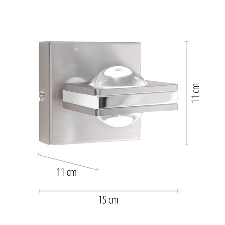 Q-FISHEYE KINKIET STALOWY (9115-55) - Paul Neuhaus