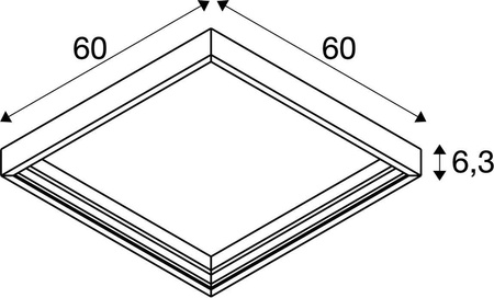 Rama montażowa natynkowa PANEL 600 (1007474) - SLV