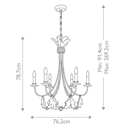 Żyrandol Sweet Olive (FB-SWEET-OLIVE6) - Elstead Lighting