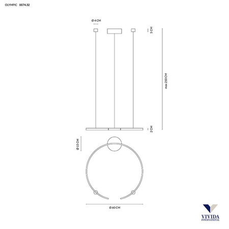 Lampa Wisząca OLYMPIC 1 (0074.33.WN) - Vivida