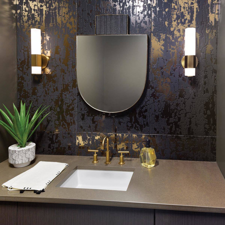 Kinkiet LED Facet - Stary mosiądz (QN-FACET-LED1-HB-BATH) - Quintiesse