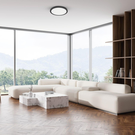 Plafon Evora Czarny Round 24W 3CCT (ML1791) - Milagro